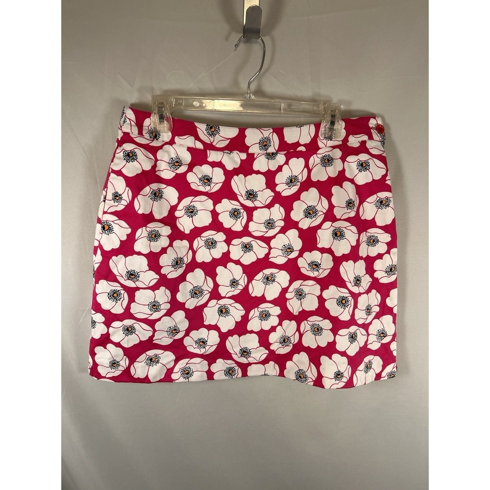 EP Pro 12 Skort Floral Print Skirt Shorts Golf‎ Tennis Vacation Side Zipper Pink